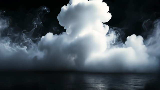 Abstract foggy on a black background