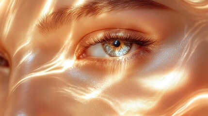 Golden Hour Eye Close Up Illustration