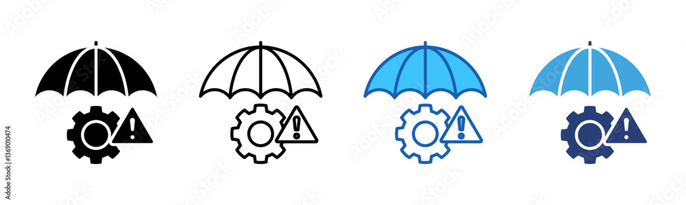 Poster Mitigation icon sheet multiple style collection