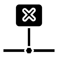 Obraz premium Connection Error Fail Glyph Icon