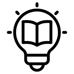 Learning Bulb Icon Element For Design