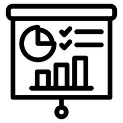Report Presentation Icon Element For Design
