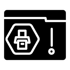 Obraz premium Error Failure Page Glyph Icon