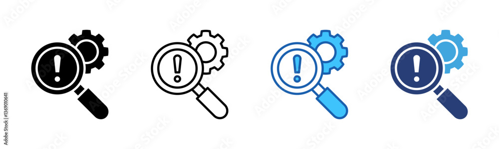 Poster Identification icon sheet multiple style collection