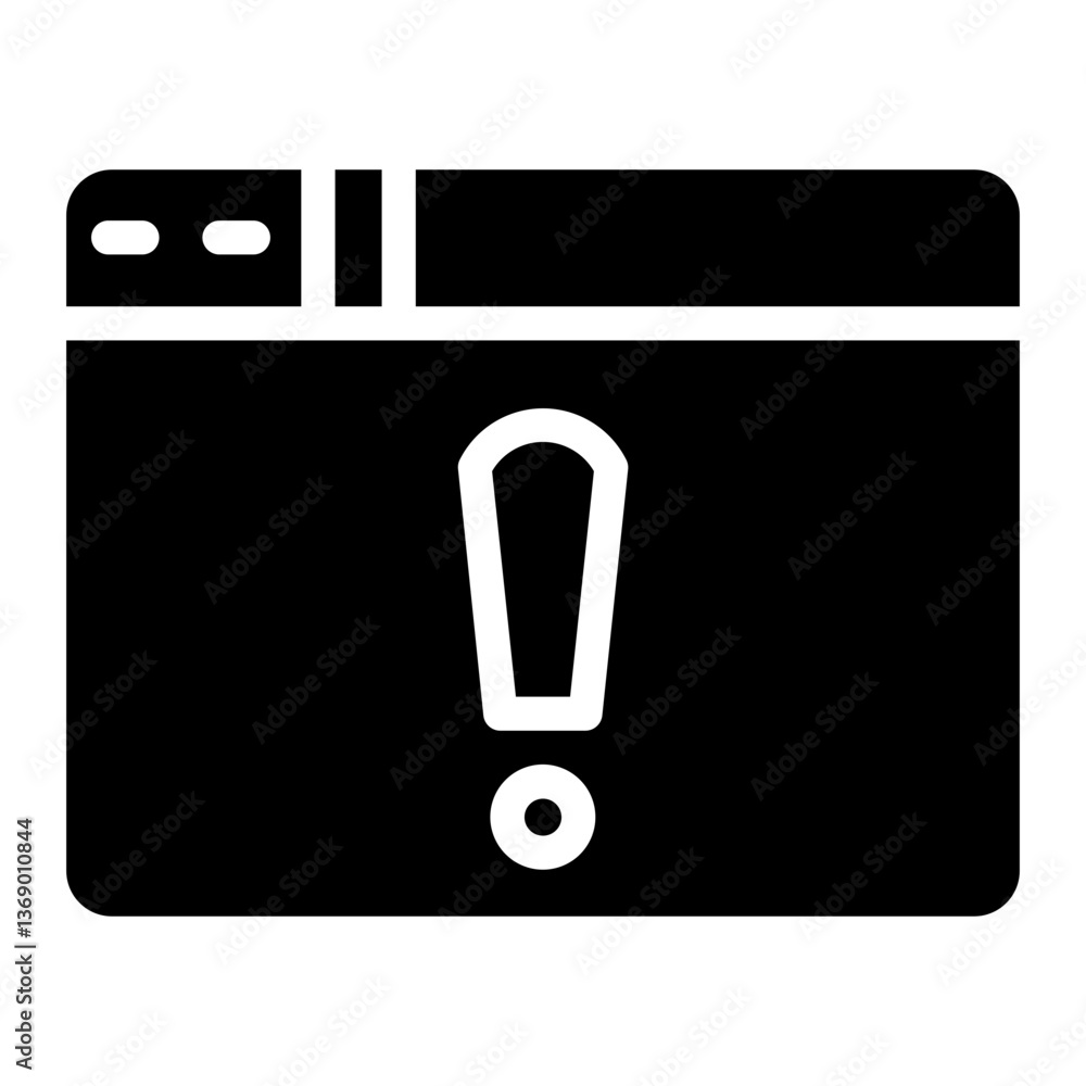 Poster warning error web glyph icon