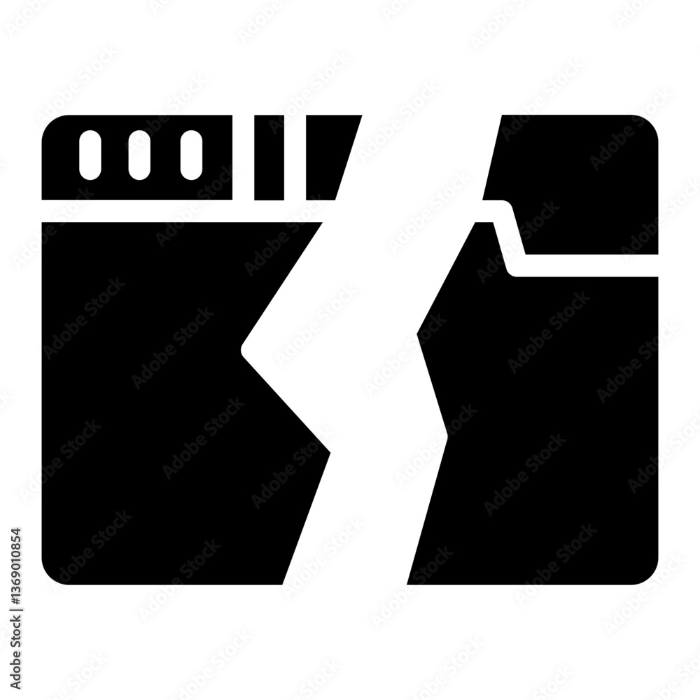Poster web failure error glyph icon