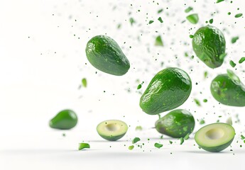 falling avocado 