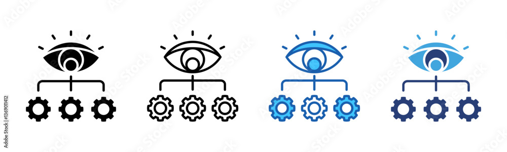 Poster Oversight icon sheet multiple style collection