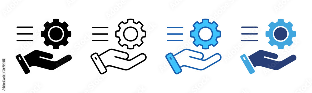 Poster Project Management icon sheet multiple style collection