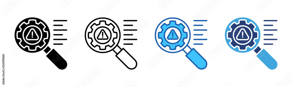 Poster Detection icon sheet multiple style collection