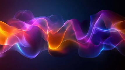 Abstract Colorful Waves of Light with Soft Fluid Formations