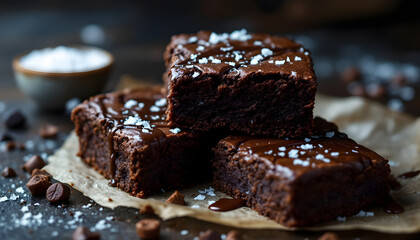 Decadent Chocolate Brownies with Sea Salt Drizzle: A Gourmet Baking Delight
