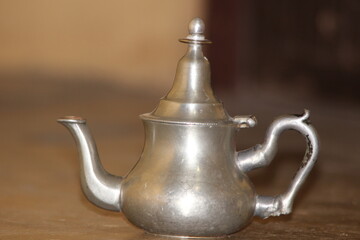 Moroccan Metal Teapot Close Up