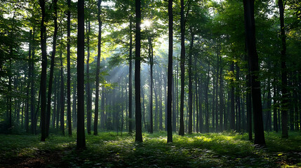 Sunlit Forest Canopy