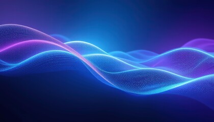 Abstract Blue Purple Wave, Digital Art - Abstract Backgrounds