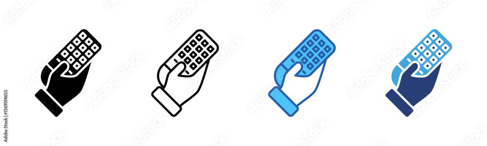 Poster remote icon sheet multiple style collection