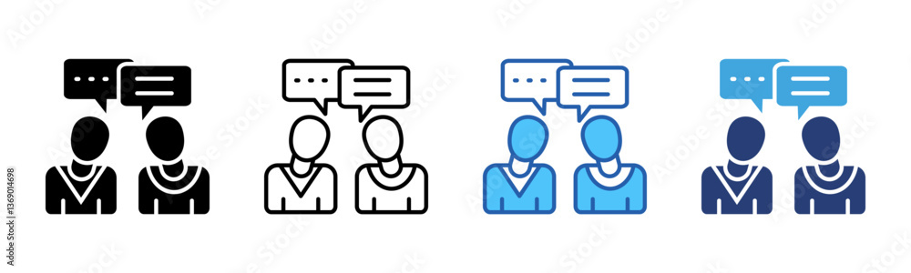 Poster talking icon sheet multiple style collection