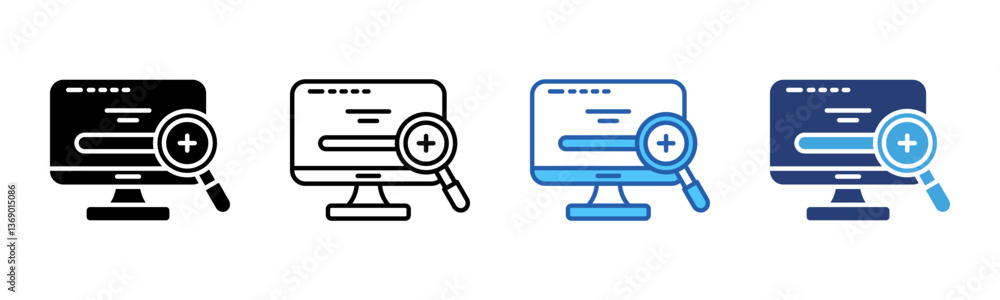 Poster Job Search icon sheet multiple style collection