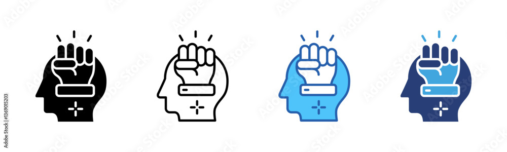 Poster motivate icon sheet multiple style collection