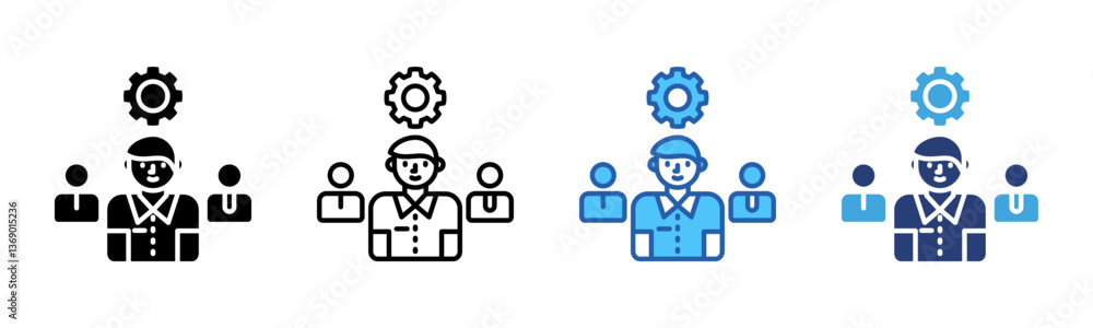 Poster team icon sheet multiple style collection