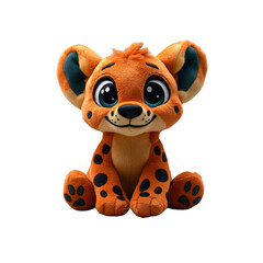 Adorable Cheetah Cub Plush Toy Sitting