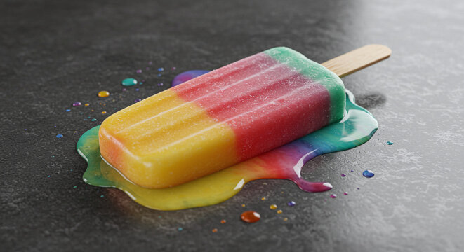 paleta de hielo derriti&eacute;ndose 