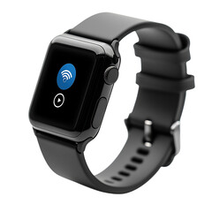 Apple Watch with Voice Assistant Icon Isolated on Transparent Background