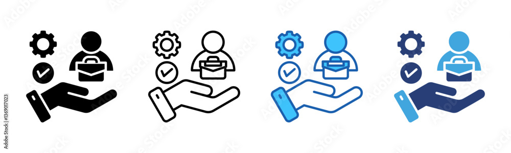 Poster Responsibility icon sheet multiple style collection