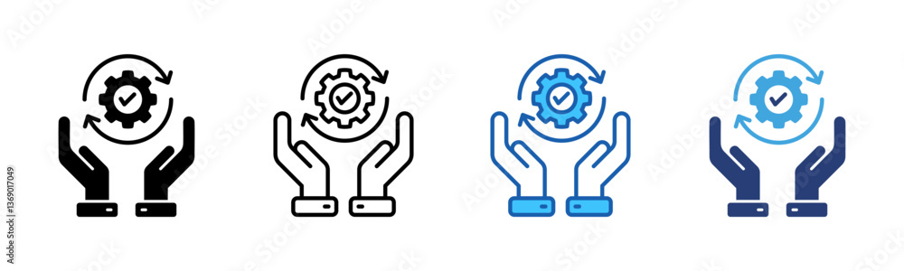 Poster Process icon sheet multiple style collection