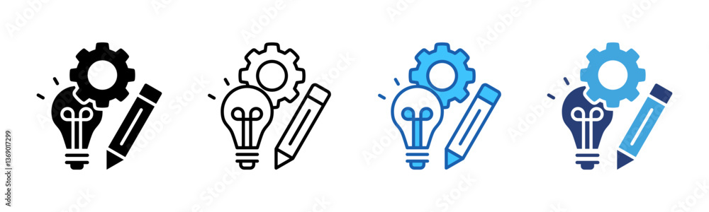 Poster Design icon sheet multiple style collection