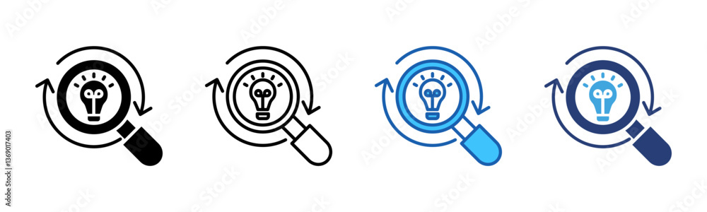 Poster explore icon sheet multiple style collection