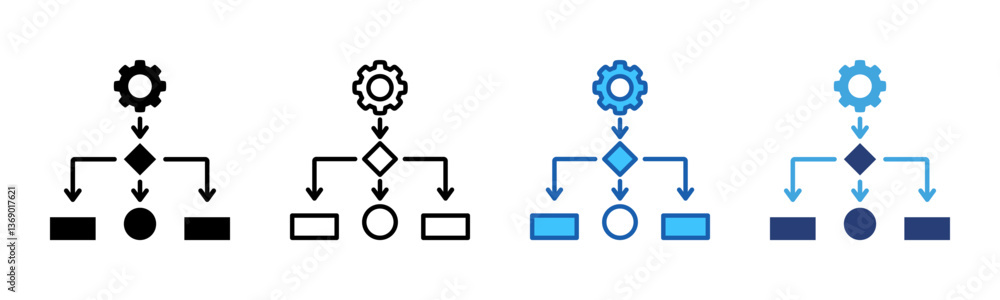 Aufkleber diagram icon sheet multiple style collection