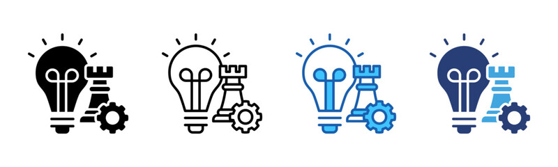 Strategic icon sheet multiple style collection