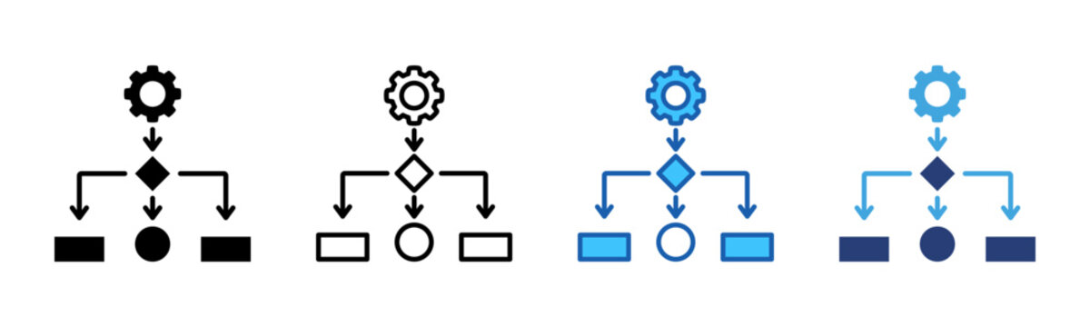 Diagram icon sheet multiple style collection