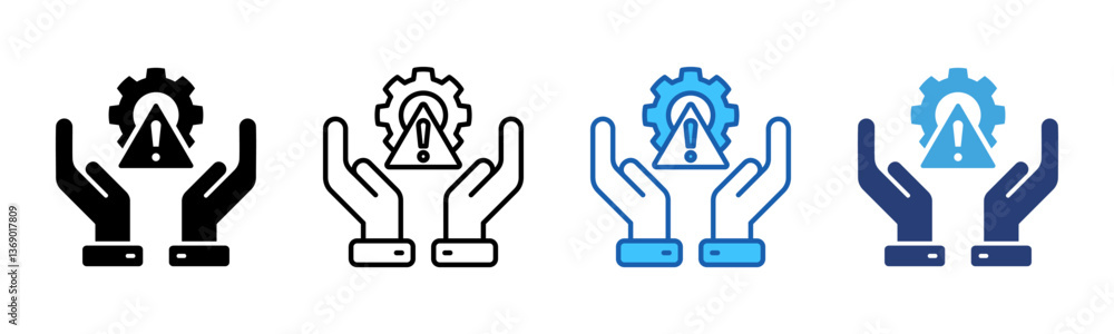 Poster Risk Management icon sheet multiple style collection