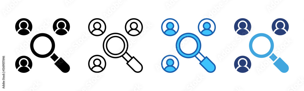 Poster competitor icon sheet multiple style collection