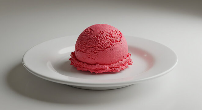bola de helado de fresa 