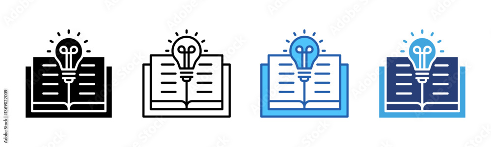 Poster Learning icon sheet multiple style collection
