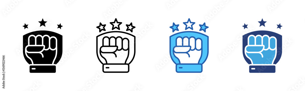 Poster willpower icon sheet multiple style collection
