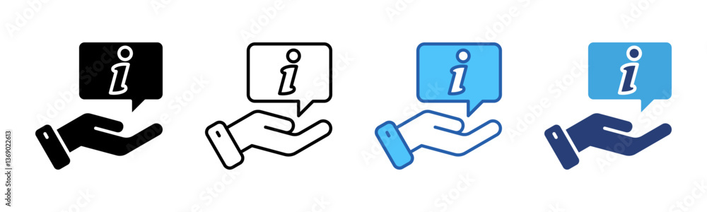 Poster information icon sheet multiple style collection