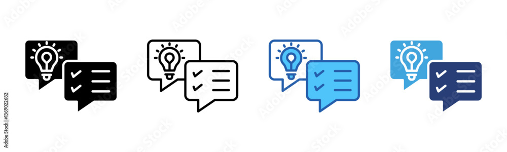 Poster Advice icon sheet multiple style collection