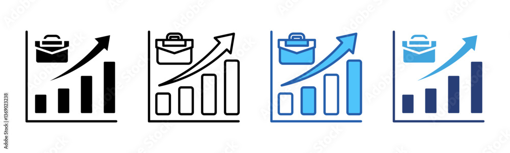 Poster career advancement icon sheet multiple style collection