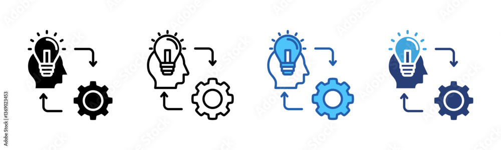 Poster Implement icon sheet multiple style collection