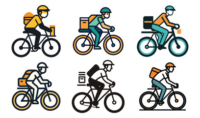 Delivery service illustrated concept set