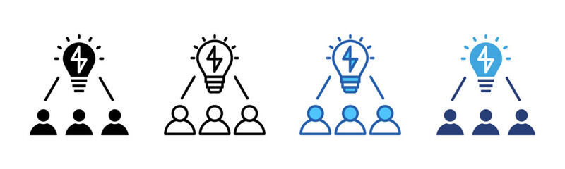 Brainstrom icon sheet multiple style collection