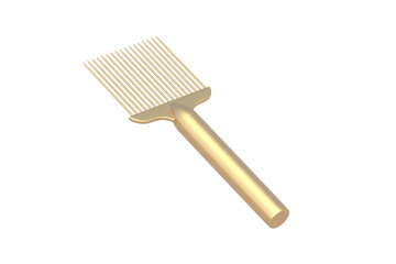 Golden onion holder isolated on white background. Kitchen accessories. 3d render