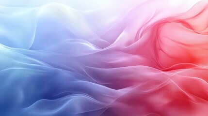 Fototapeta premium Soft Abstract Background with Flowing Waves in Blue and Red Tones