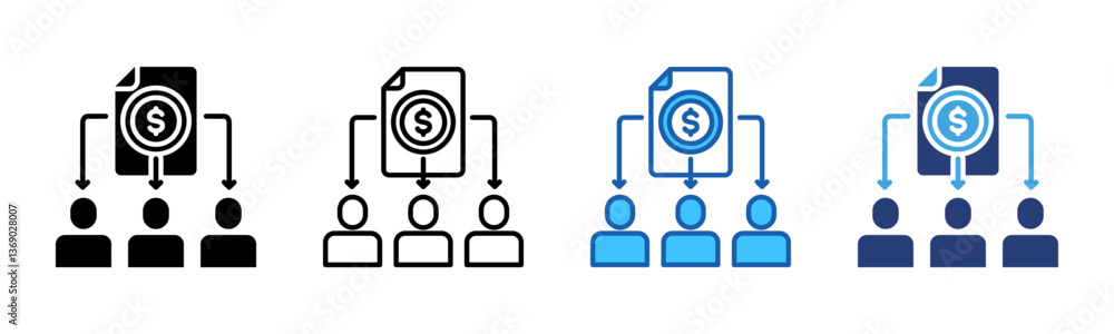 Poster shareholder icon sheet multiple style collection