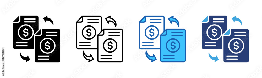 Poster Document icon sheet multiple style collection