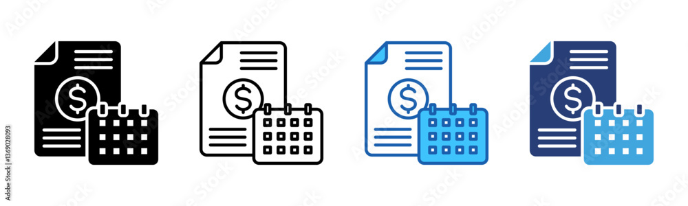 Poster Schedule icon sheet multiple style collection